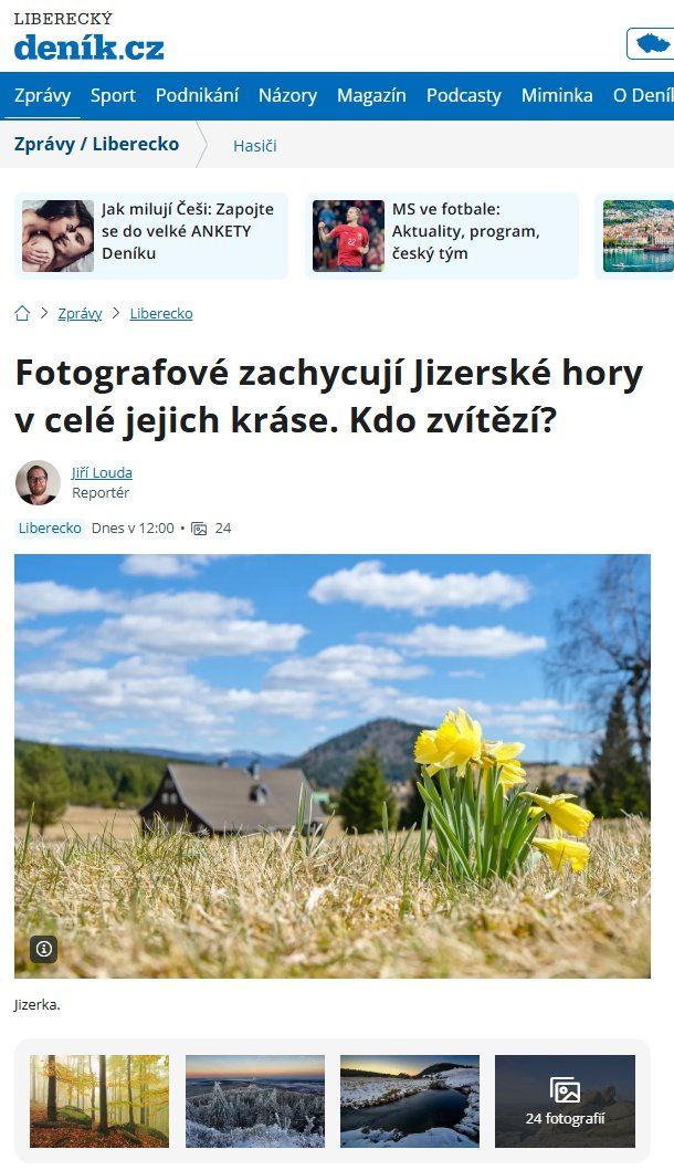 Vyberte nejkr&aacute;sněj&scaron;&iacute; fotografii Jizersk&yacute;ch hor